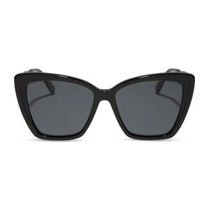 Diff Eyewear Black Cat-Eye Sunglasses